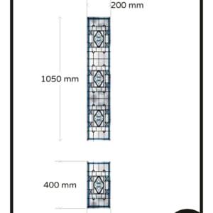raamfolie 84,00 app 5263 2 blauw