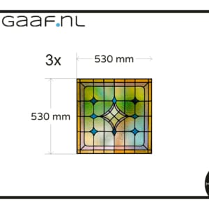 Glas in lood raamfolie 138,00​ app 5430