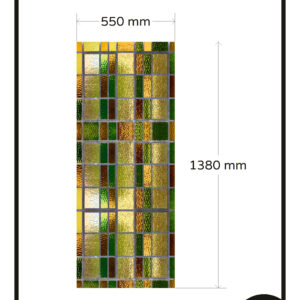 Glas in lood geel groen bruin raamfolie glasfolie 1xTR 80,00 app 6037 2