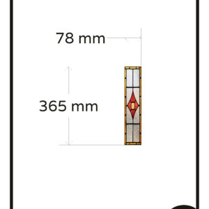Glas in lood glasfolie raamfolie gezandstraald 1x 14G klein geel rood 38,00 app 6367
