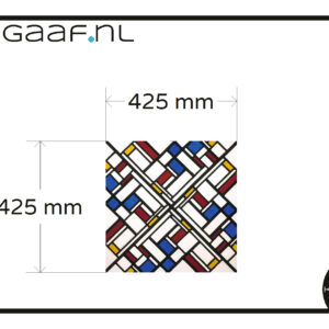 Glas in lood raamfolie eigen ontwerp op maat 1x TR 44,00 app 6414