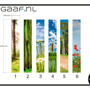 Raamfolie full colour bedrukt smalle bies bos natuur bloemen 1x GZ 114,00 app 6425