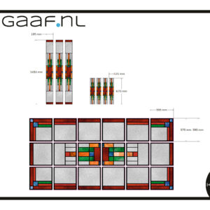 Glas in lood raamfolies 25x op maat gemaakt rood groen blauw oranje 882,00 app 6446