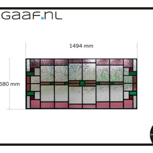 Glas in lood raamfolie op maat 1x GZ paars vlakken 7G 84,00 app 6473