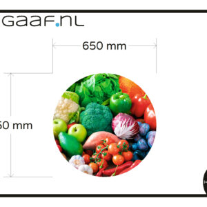 Muursticker canvas rond groenten op maat 49,00 app 6487