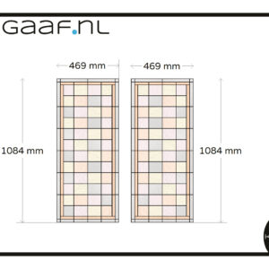 Op maat glas in lood raamfolie glasfolie 2x zachte kleuren 51G 130,00 app 6512