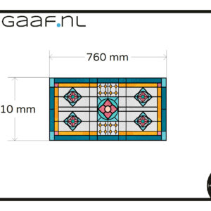 Glas in lood glasfolie 1x raamfolie op maat mooi 19G 60,00 app 6559