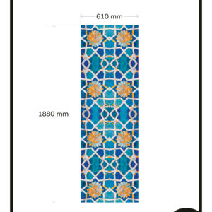 Glas in lood raamfolie eigen ontwerp privacy blauw geel 1x GZ 96,00 app 6576