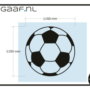 Muursticker voetbal groot