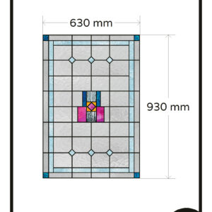 Op maat glas in lood raamfolie voor deur nieuw