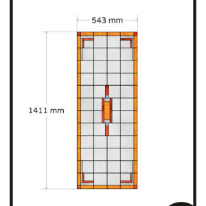 Modern glas in lood geel rood raamfolie op maat