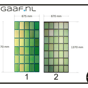 Groen glas in lood raamfolie folie glasfolie 1x 675 x 1370 op maat
