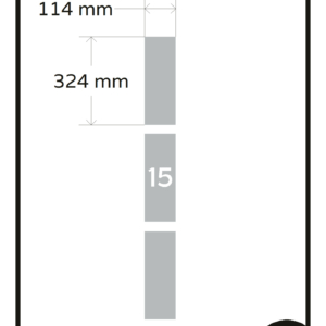 Privacy raamfolie gezandstraald effect met huisnummer 3x GS folie