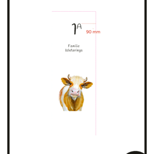 Letter A zwart full colour raamfolie op maat spiegelbeeld gesneden 6,50 app 6737