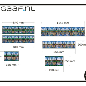 Glas in lood raamfolie van eigen afbeelding op maat gemaakt gezandstraald effect volledig privacy