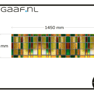 Raamfolie erker raam glas in lood folie 1x raam geel groen bruin