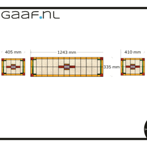 Glas in lood rood geel groen paars raamfolie op maat gemaakt 3x folie 3