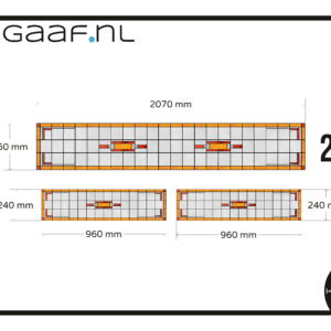 Modern glas in lood geel rood strak ontwerp erker 3x TR ramen op maat