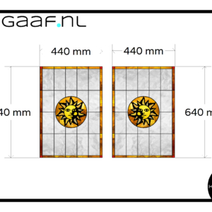 Glas in lood raamfolie glasfolie op maat met zon 2x GZ folie op maat privacy 2