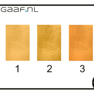 Glas in lood plakfolie raamfolie gezandstraald op maat A5 sample kleur geel nr 2