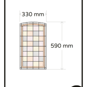 Glas in lood raamfolie voor raam met boog 1x op maat zeer lichte kleuren