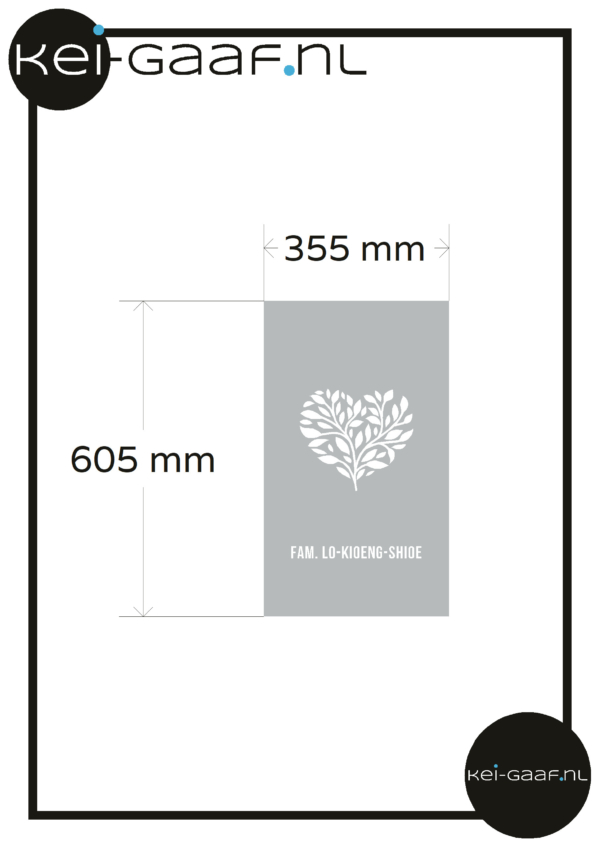 Raamfolie raamsticker plakfolie eigen ontwerp met naam en hart 1x op maat