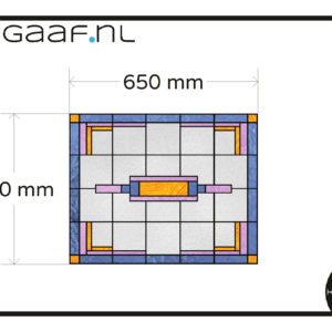 Paars lila geel glas in lood raamfolie 1x op maat gemaakt glasfolie plakfolie