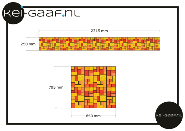 Geel rood oranje raamfolie glas in lood plakfolie raamsticker 2x TR op maat