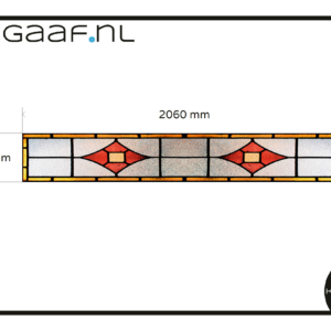 glas in lood raamfolie smal raam schuifpui voorbeeld 1x op maat
