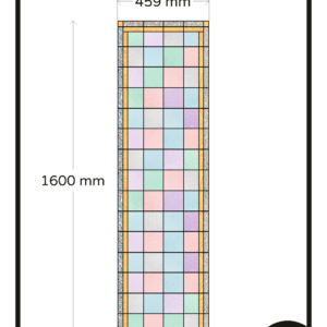Glas in lood zachte kleuren pastel raamfolie 1x op maat folie raamfolie