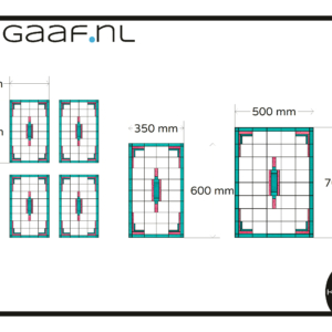 Glas in lood patroon turquoisetint roze raamfolie op maat glasfolie 6x raamsticker