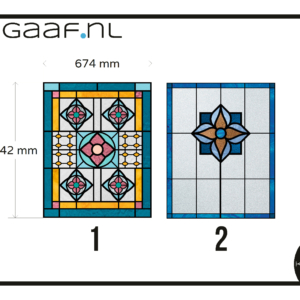 Glas in lood raamfolie op maat deur raamsticker folie blauw tinten