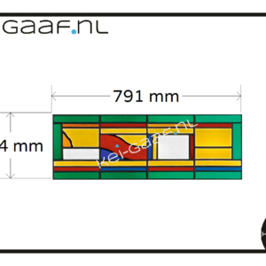 Glas in lood raamfolie op maat eigen foto van glas in lood geel groen rood blauw 1x TR 58,00 app 6941 4