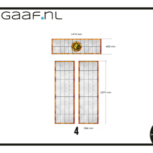 Glas in lood geel oranje zon raamfolie ramen en deuren 3x gezandstraald