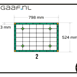 Glas in lood geel groen op maat gemaakte raamfolie 1x TR raamsticker folie transparant