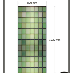 Glas in lood groen glas raamfolie 1x op maat 820x1920 raamsticker folie raam