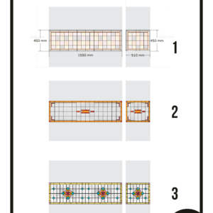 Glas in lood stroken raamfolie raamstickers op maat voor ramen 2x GZ privacy folie