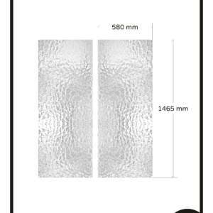 Glas in lood raamfolie met glaseffect ontwerp 2x GZ op maat folie