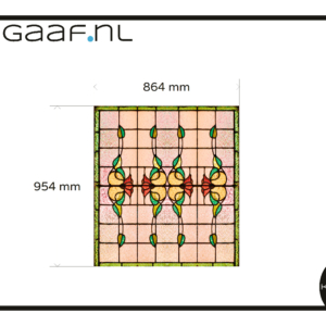 Glasfolie raamfolie glas in lood op maat geel groen nr 1 transparant privacy folie transparante raamfolie (niet glashelder)