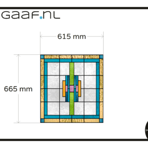 Glasfolie glas in lood raamfolie op maat geel blauw groen oranje