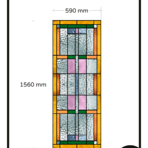 Glasfolie glas in lood raamfolie geel oranje groen blauw lila 1x GZ privacy folie op maat