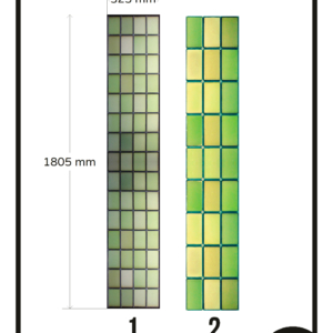 Groen glas in lood raamfolie glasfolie folie raam op maat