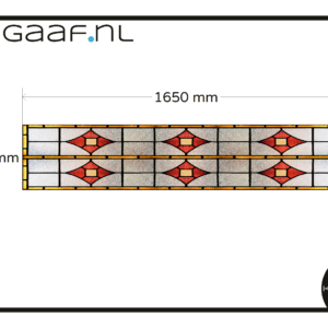Glasfolie raamfolie glas in lood rood geel ruit op maat raamsticker 1x raam ontwerp