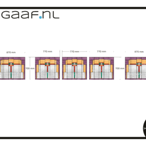 Glas in lood paars groen rood geel eigen ontwerp op maat raamfolie 5x glasfolie