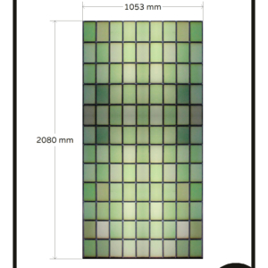 Groen glas in lood raamfolie groot raam op maat 1x glasfolie folie