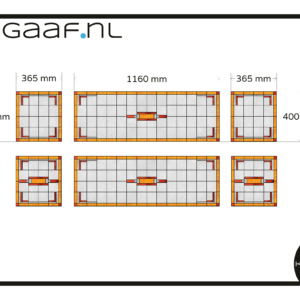 Glas in lood geel rood modern raamfolie glasfolie 3x op maat eigen ontwerp