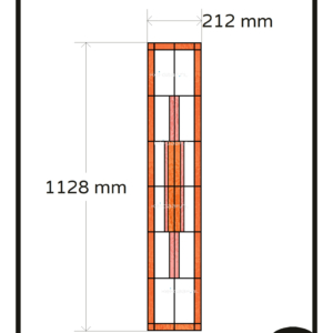 Plakfolie raam glas in lood raamfolie oranje roze 1x GZ eigen ontwerp op maat