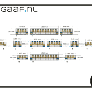 Plakfolie raam glas in lood raamfolie eigen ontwerp geel blauw 12x raamsticker