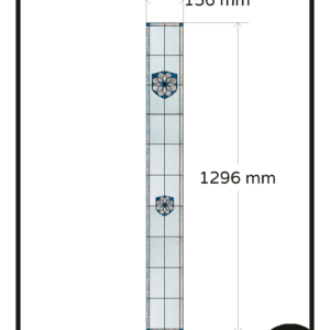 Plakfolie glas in lood raamfolie grijs blauw trendy op maat 1x raamsticker 3