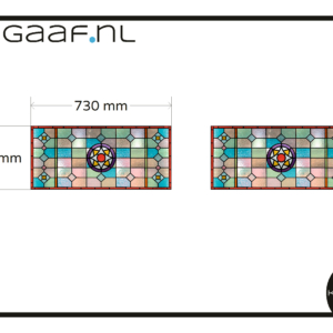 Plakfolie glas in lood raamfolie zachte kleuren op maat 2x raamsticker bovenlichten